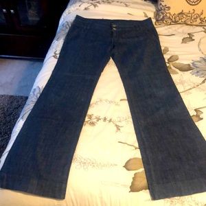 See Thru Soul boot cut wide leg jean sailor style wide waistband sz 32